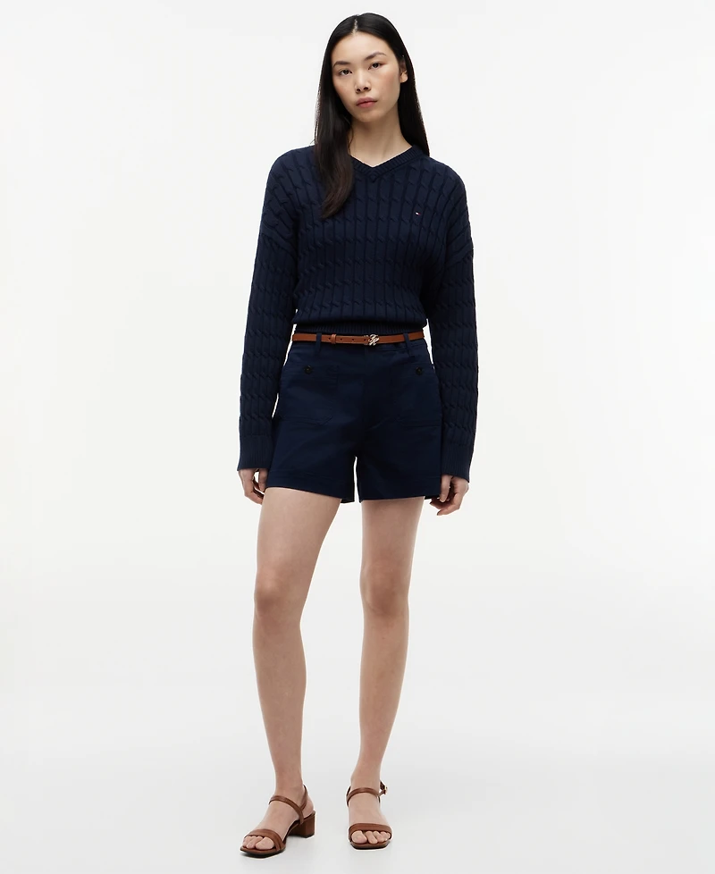 Tommy Hilfiger Women's Twill Patch Pocket Shorts