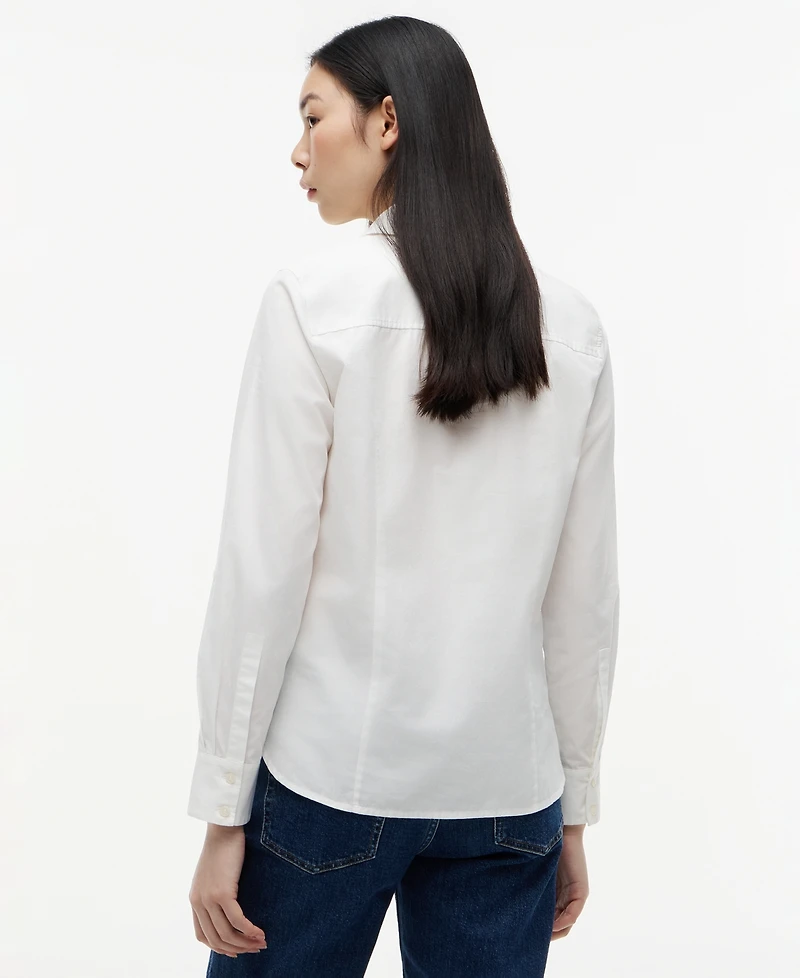 Tommy Hilfiger Women's Classic Poplin Roll-Tab Long-Sleeve Shirt
