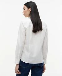 Tommy Hilfiger Women's Classic Poplin Roll-Tab Long-Sleeve Shirt