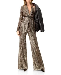 Ivonne Women's Sequin Flared Trousers