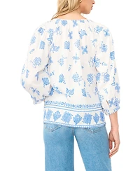 Vince Camuto Women's Tie-Neck Peasant Blouse