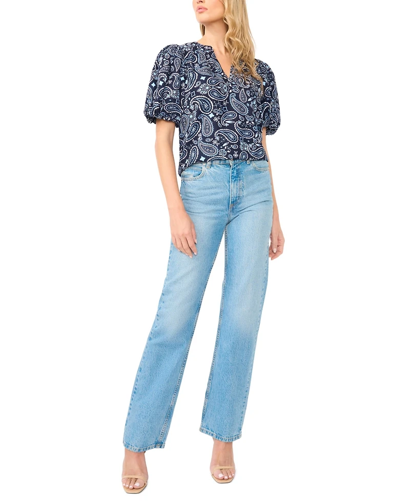 Vince Camuto Women's Short Puff-Sleeve Blouse