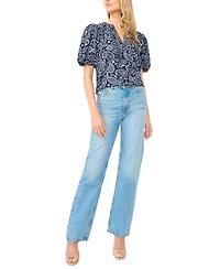 Vince Camuto Women's Short Puff-Sleeve Blouse