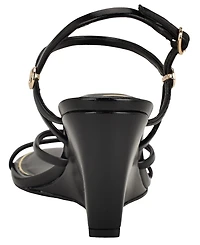 Guess Women's Devve Strappy "G" Dressy Wedge Heel Sandals