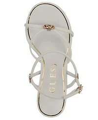 Guess Women's Devve Strappy "G" Dressy Wedge Heel Sandals