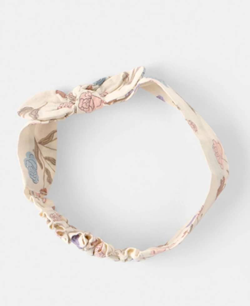 Carter's Baby Girls' Floral Top, Diaper and Headband, 3-Piece Set