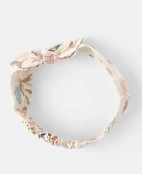 Carter's Baby Girls' Floral Top, Diaper and Headband, 3-Piece Set