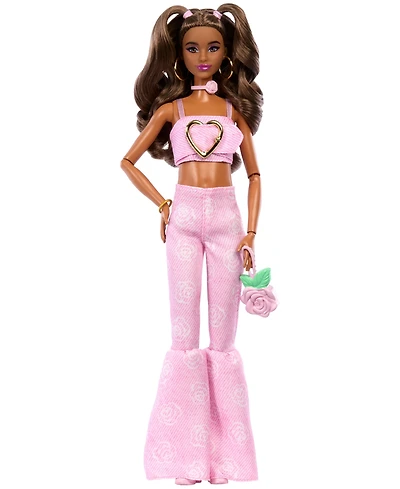 Barbie Deluxe Style Fashion Doll #12 in Denim Crop Top