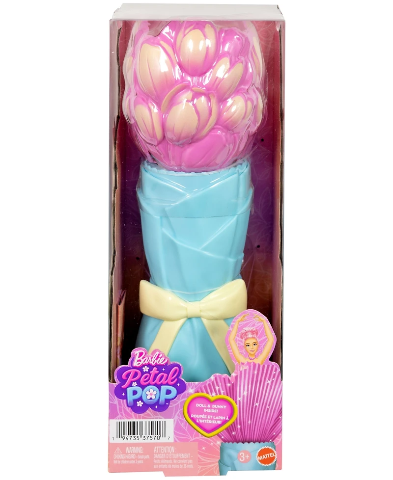 Barbie Petal Pop Scented Fashion Doll with Tulip Dress Reveal Accessories