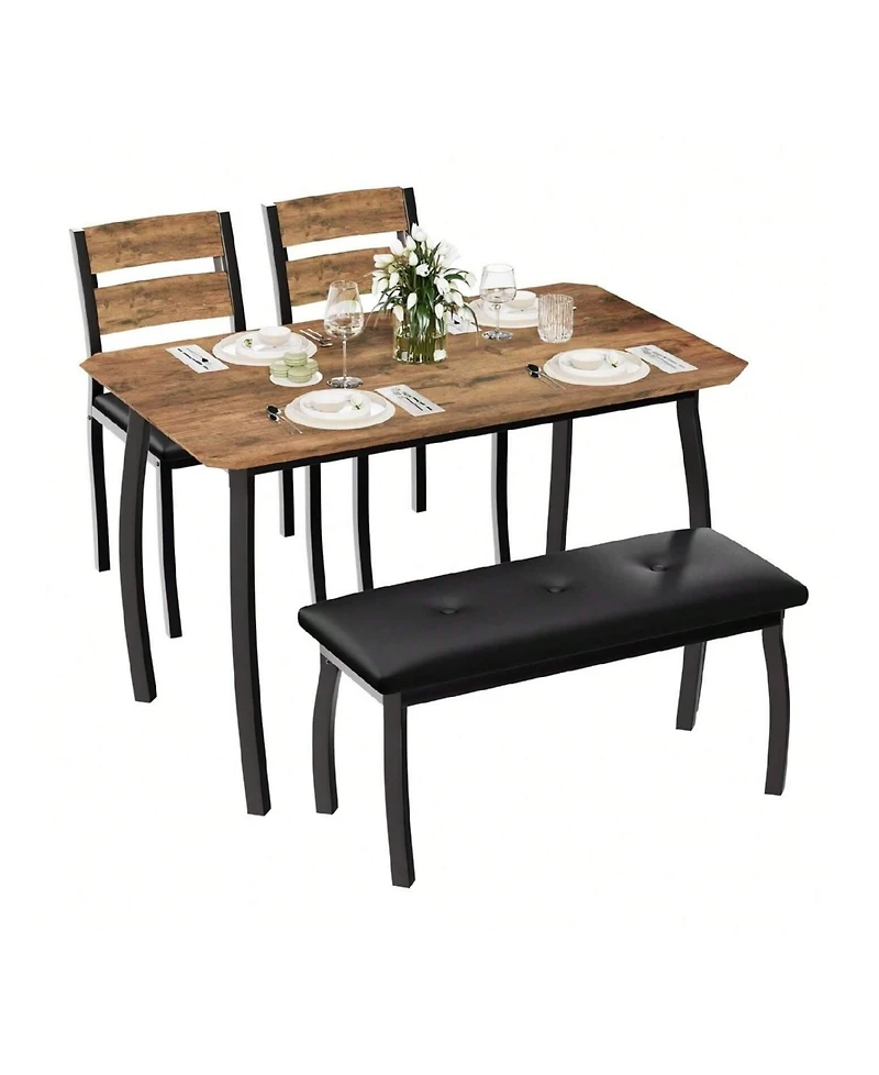 Gaomon Kitchen Table Home Dining Table Set For 4 Wooden Kitchen Table for Dining Room, Home Office