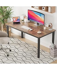 Gaomon Kitchen Table Dining Table for 4-6 People 63 inch Long Wooden Rectangular Kitchen Table