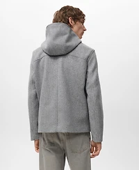 Mango Men's Hood Wool Jacket