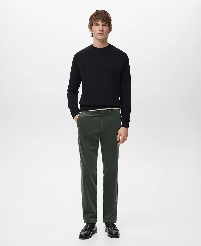 Mango Men's Corduroy Slim-Fit Pants