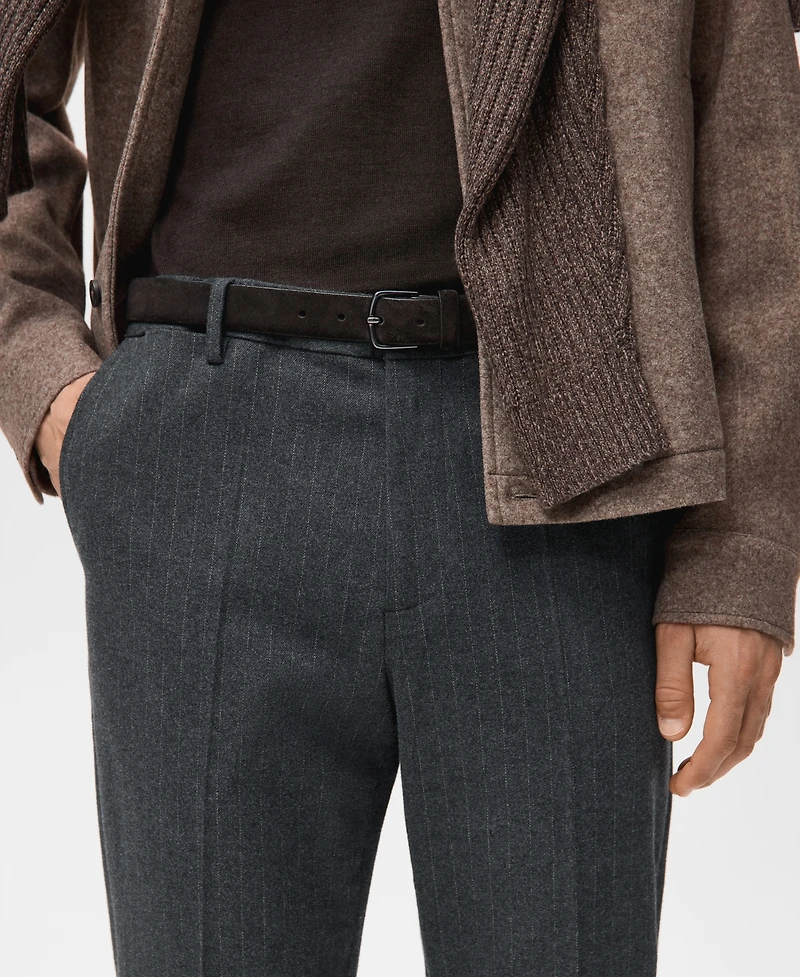 Mango Men's Slim-Fit Flannel Pants