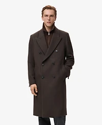 Mango Men's Relaxed-Fit Double-Breasted Wool Coat