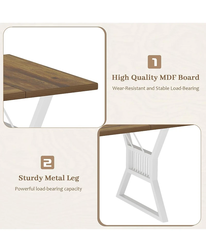 Gaomon Kitchen Table 70.8 Inch Dining Table 4-6 Person Kitchen Table for Dining Room, Home Office, Living Room