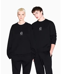 A X Armani Exchange Men's Icon Logo Fleece Crewneck Sweatshirt