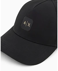 A|X Armani Exchange Men's Black and Gold Baseball Hat