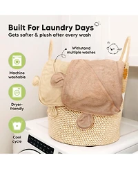 KeaBabies 2pk Snuggle Baby Towels with Hood for Newborn Girls, Boys, Toddlers, Soft & Absorbent Hooded Bath