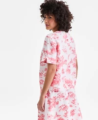 Charter Club Women's 100% Linen Split-Neck Top, Macy's Exclusive