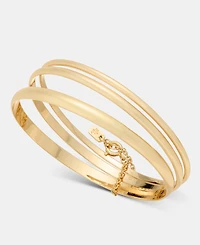 Lauren Ralph Lauren Gold-Tone Logo Bangle Bracelets, 3-Piece Set