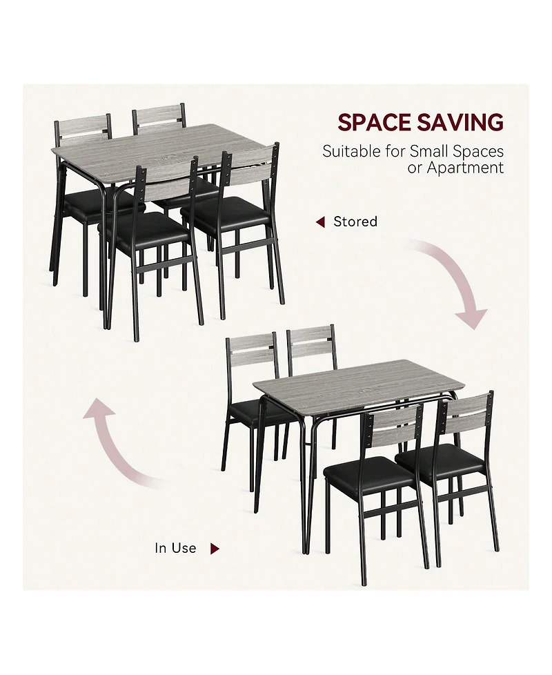 Gaomon Kitchen Table Dining Table For 4 Small Table And Chairs Set Of 4 Square Dinette Set