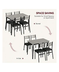 Gaomon Kitchen Table Dining Table For 4 Small Table And Chairs Set Of 4 Square Dinette Set