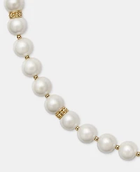 Lauren Ralph Lauren Gold-Tone Glass Pearl Toggle Collar Necklace
