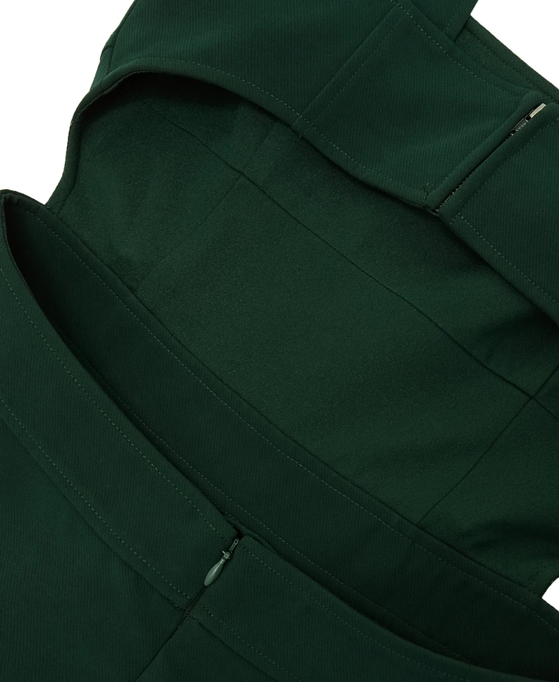 Reiss Women's Waisted Cut-Out Twill Midi Dress