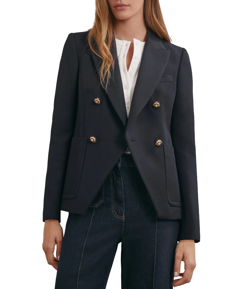 Reiss Women's Wool-Blend Double-Breasted Blazer