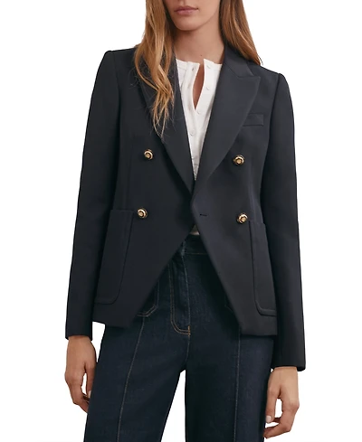 Reiss Women's Wool-Blend Double-Breasted Blazer