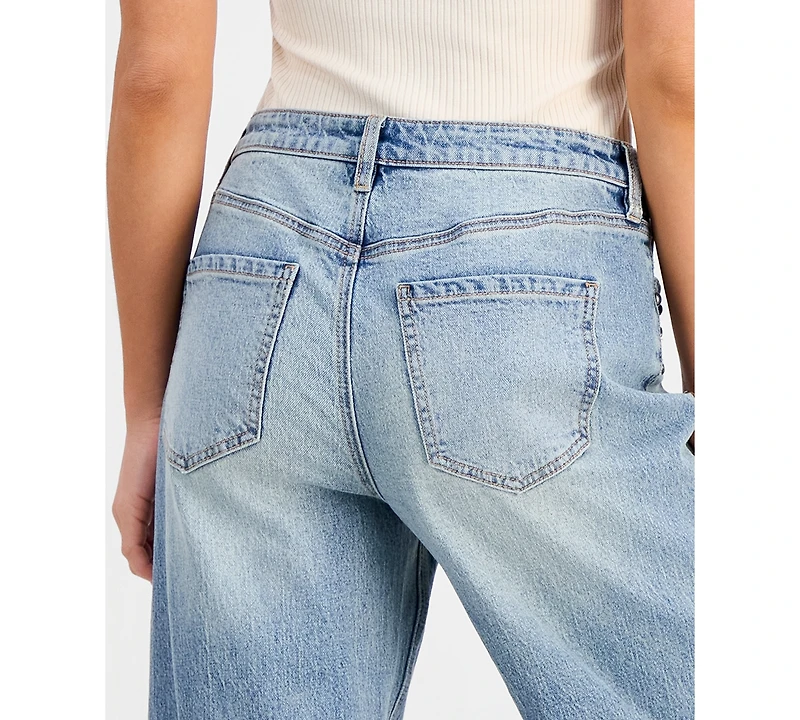 And Now This Petite Studded Wide-Leg Jeans, Macy's Exclusive
