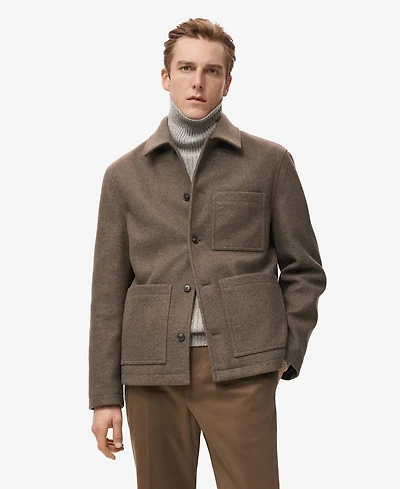 Mango Men's Pockets Regular-Fit Jacket