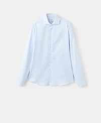 Mango Men's Slim Fit Structured Dress Shirt