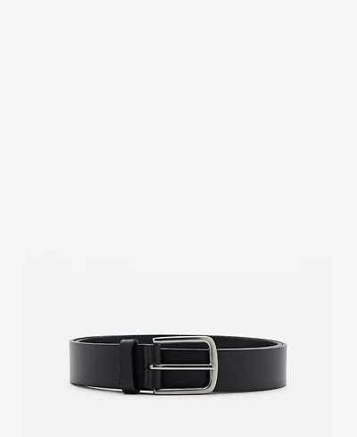 Mango Men's Buckle Leather Belt