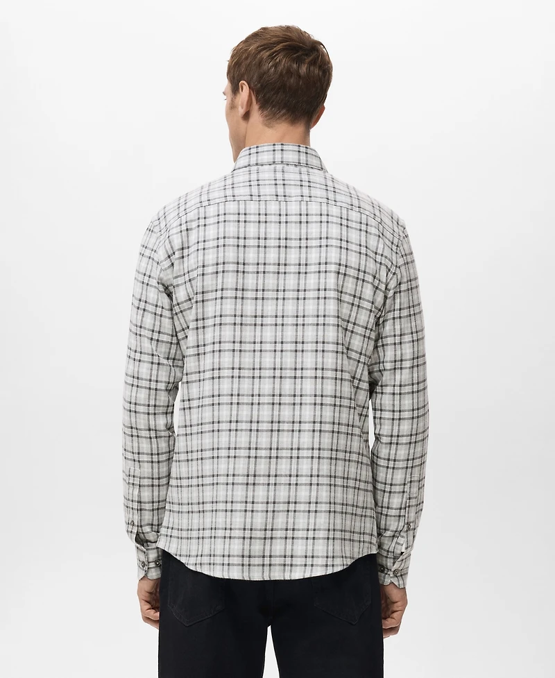 Mango Men's Regular-Fit Check Flannel Shirt