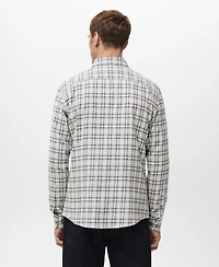 Mango Men's Regular-Fit Check Flannel Shirt