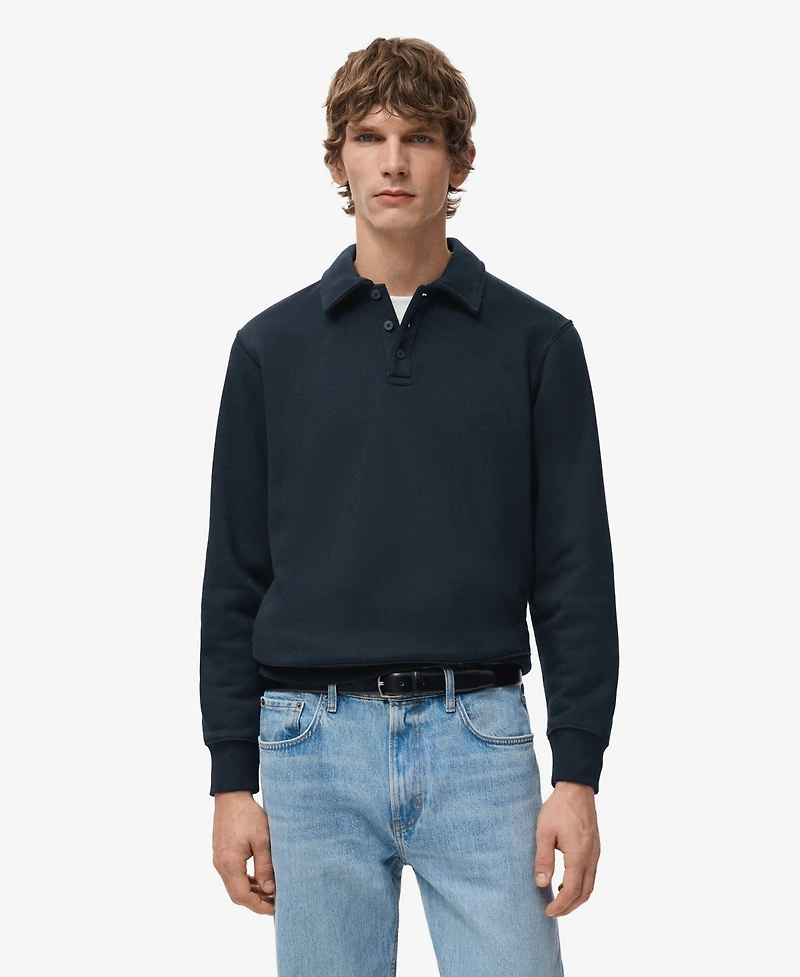 Mango Men's Regular-Fit Polo Sweatshirt