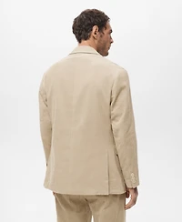 Mango Men's Slim Fit Corduroy Blazer