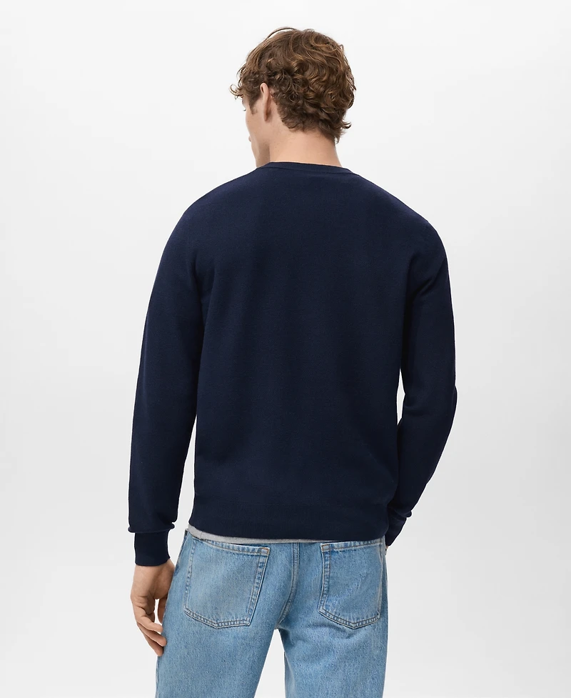 Mango Men's Microstructured Cotton Knitted Sweater