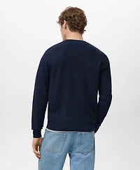 Mango Men's Microstructured Cotton Knitted Sweater