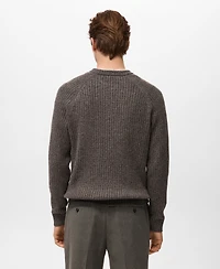Mango Men's Wool-Blend Rib-Knit Sweater