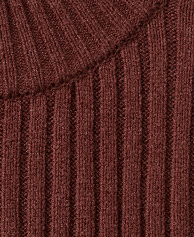 Mango Men's Wool-Blend Rib-Knit Sweater