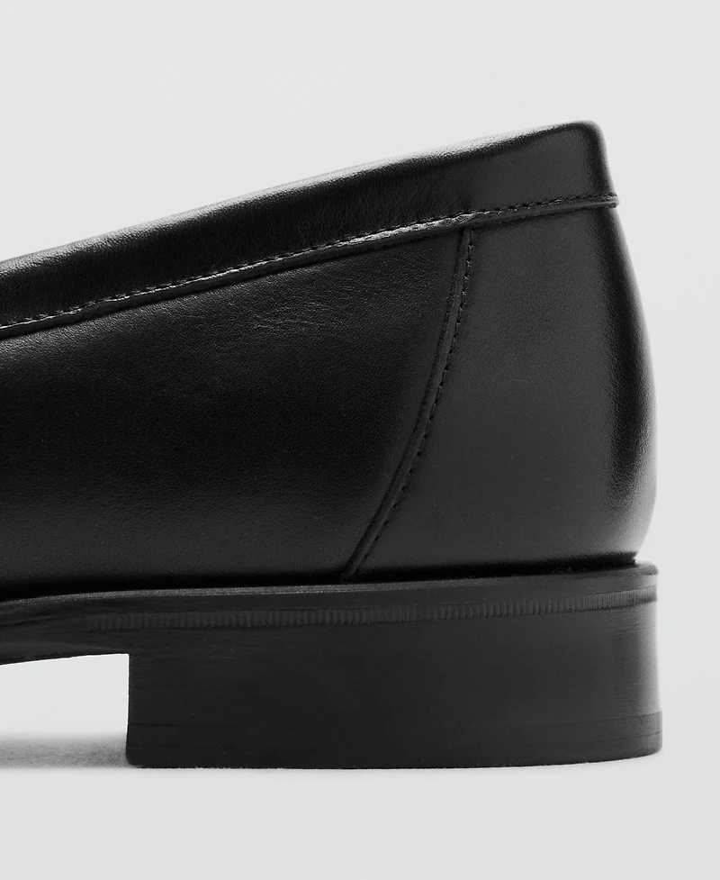 Mango Men's Leather Penny Loafers