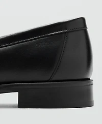 Mango Men's Leather Penny Loafers