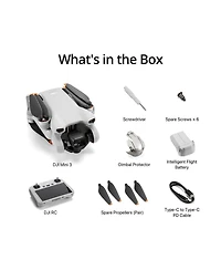 Dji Mini 3 Drone with Rc Remote Controller Bundle with 32GB microSD Card, Shoulder Bag, Landing Pad
