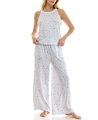 Roudelain Women's High Neck Tank Top & Pants, 2-Piece Set