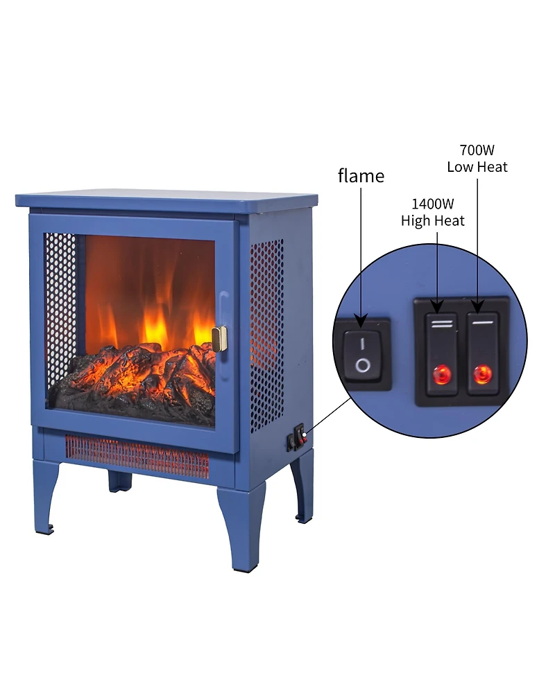 Flynama 17 inch Freestanding Electric Fireplace Stove heater