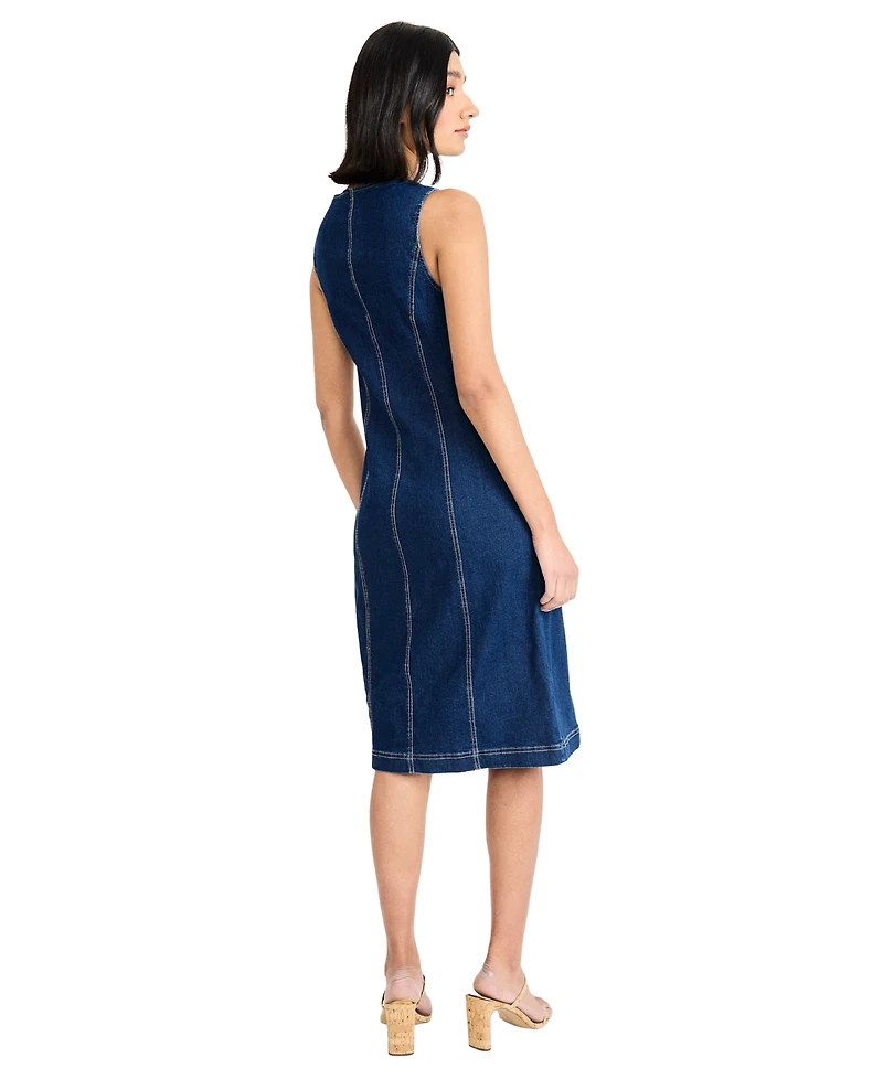 Maggy London Women's Sleeveless Button Detail Dress