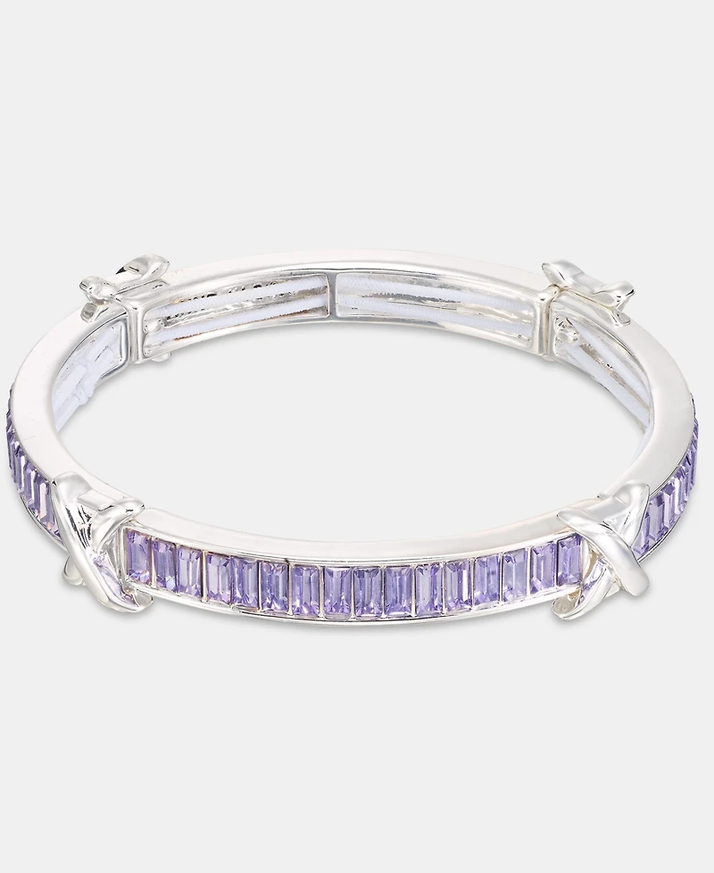 Anne Klein Baguette Stone Stretch Bracelet